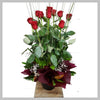 #21# Red rose and Lilly arrangement