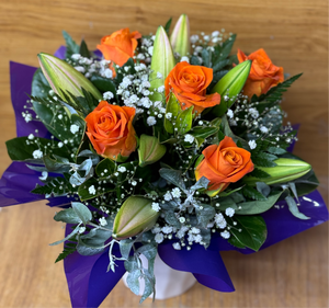 Lily and roses