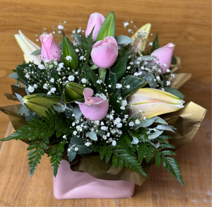 Lily and roses