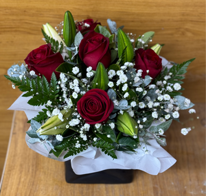 Lily and roses