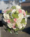 ROUND  BRIDAL  BOUQUET  WITH  RUNUNCULI