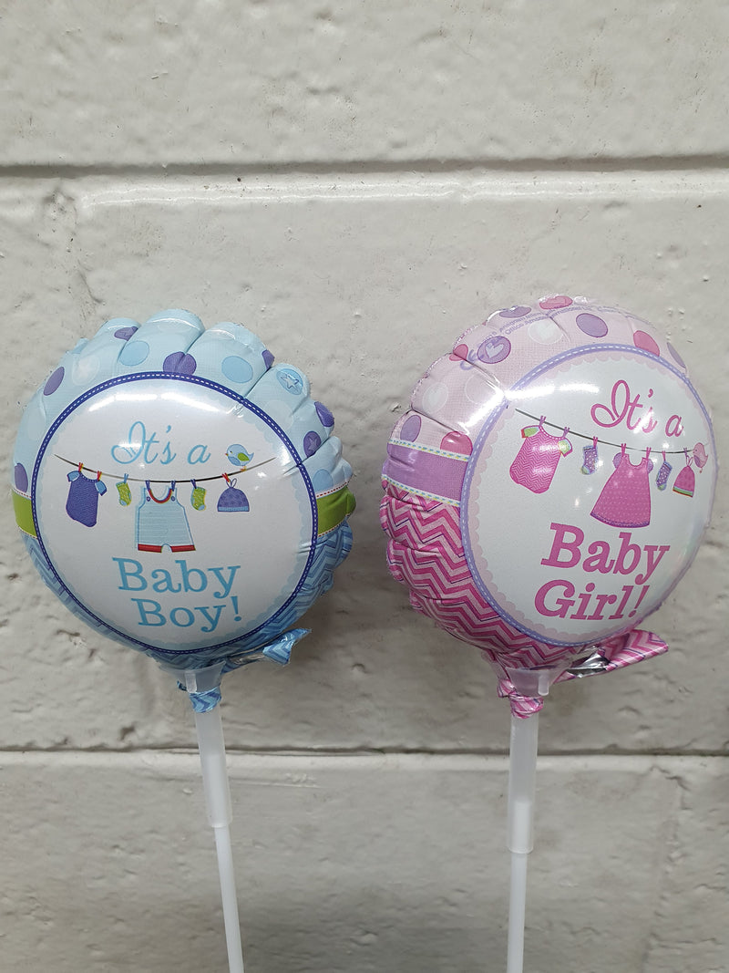 baby boy  and girl small balloons 